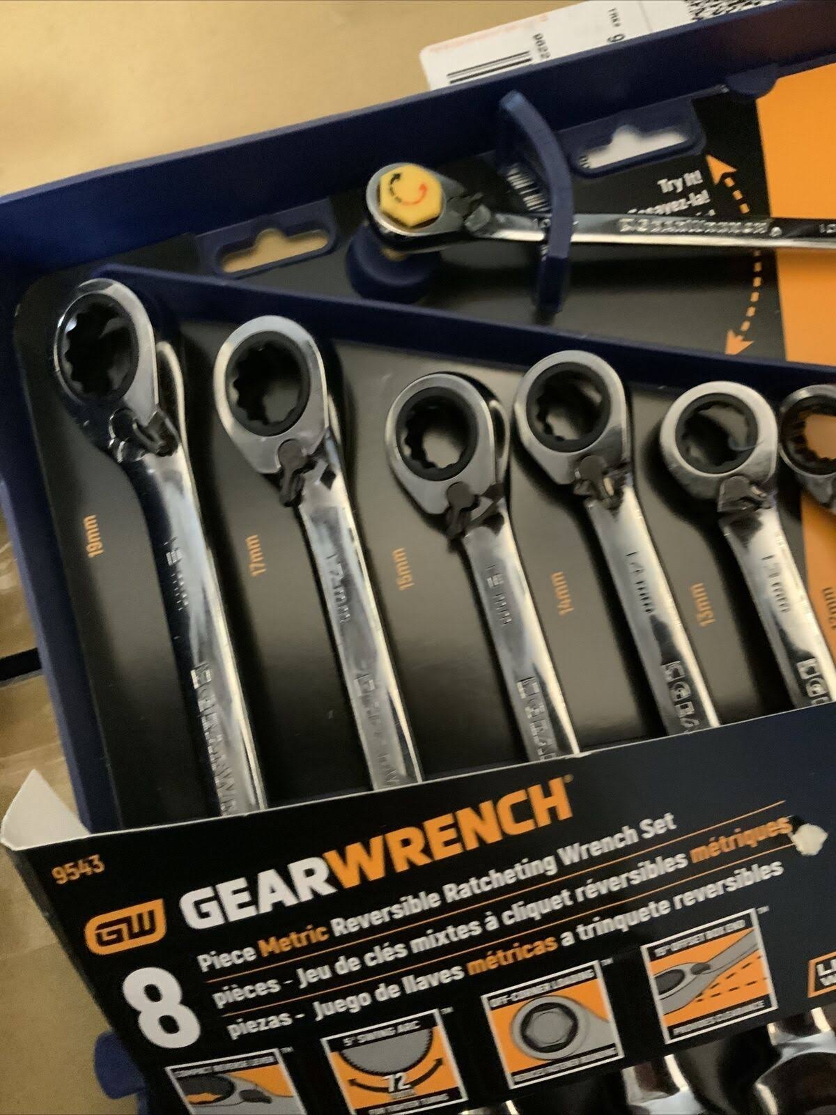 GearWrench 9702 13 Piece Flex-Head Combination Ratcheting Wrench Set SAE