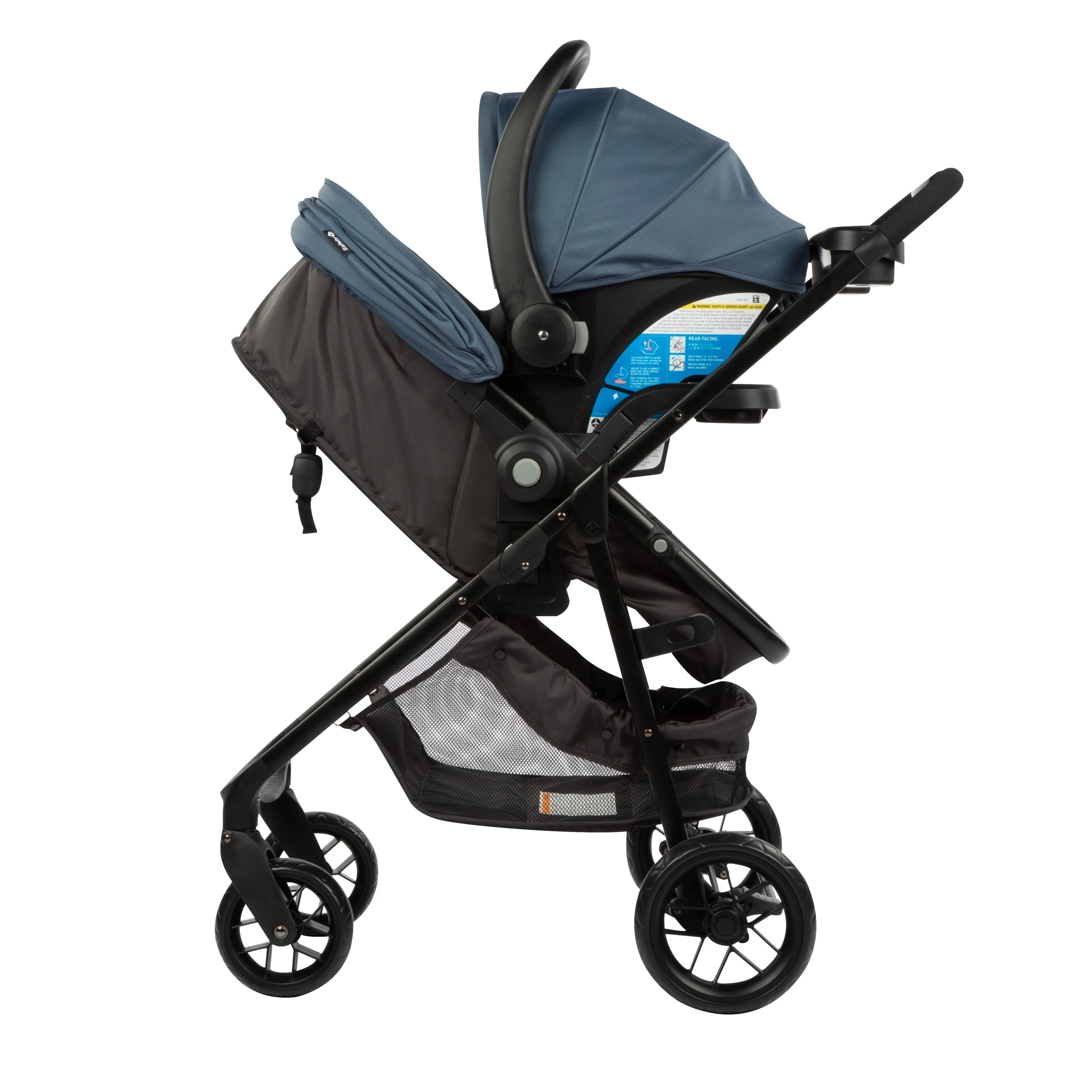 Safety 1st Grow and Go Sprint Modular Travel System Stroller with Rear-Facing Infant Car Seat, Whisper Grey
