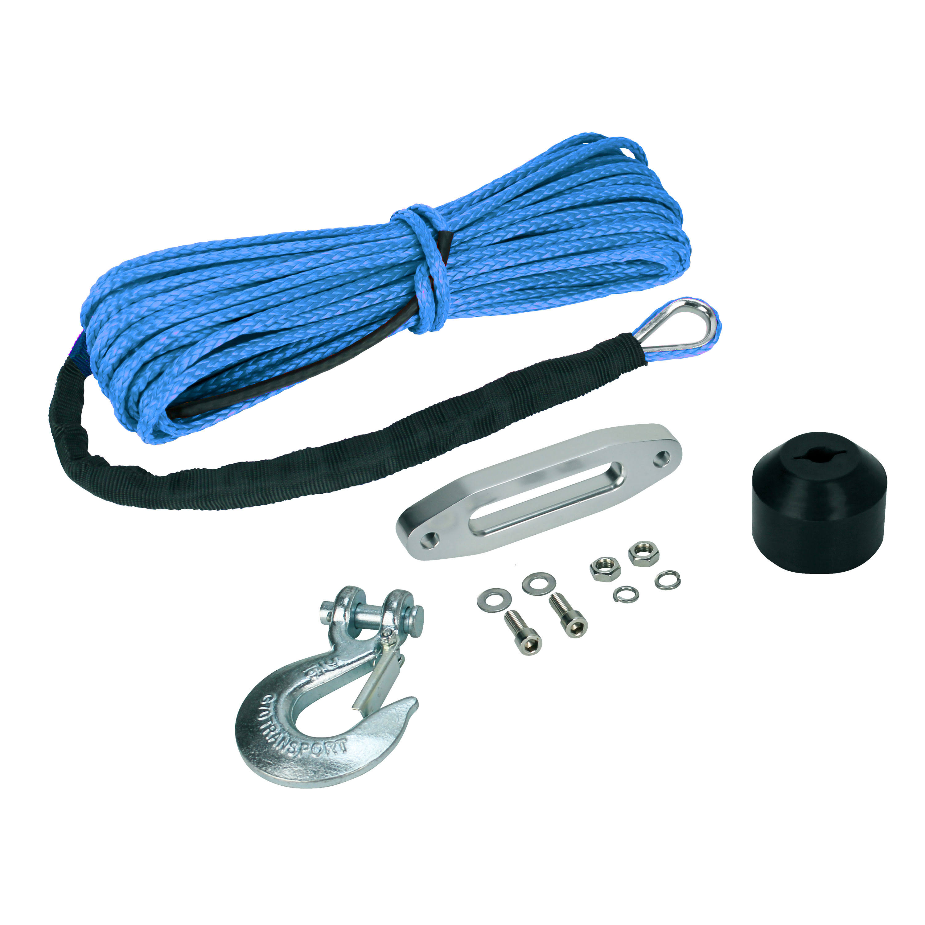 Extreme Max 5600.3099 'The Devil's Helper' Complete Synthetic ATV Winch Rope Kit - Blue
