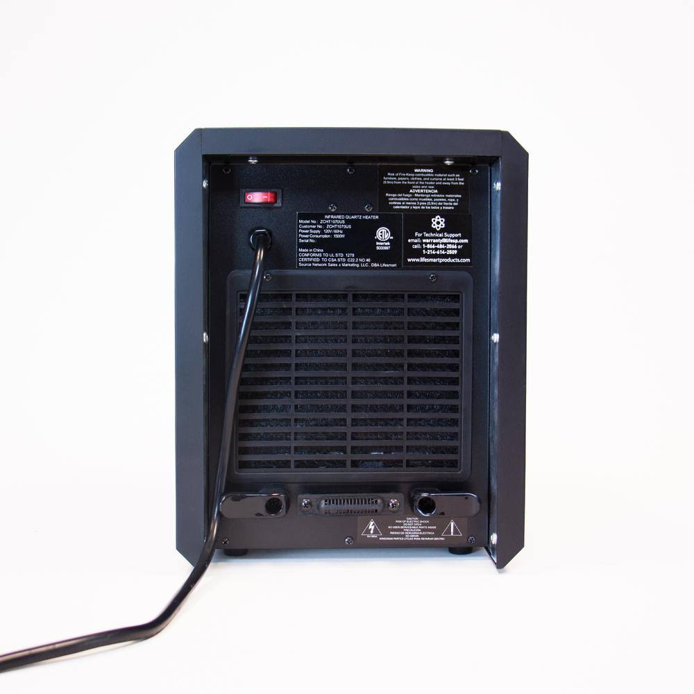 Medium Room 1,500-Watt 4-element Infrared Heater with Remote Without Casters