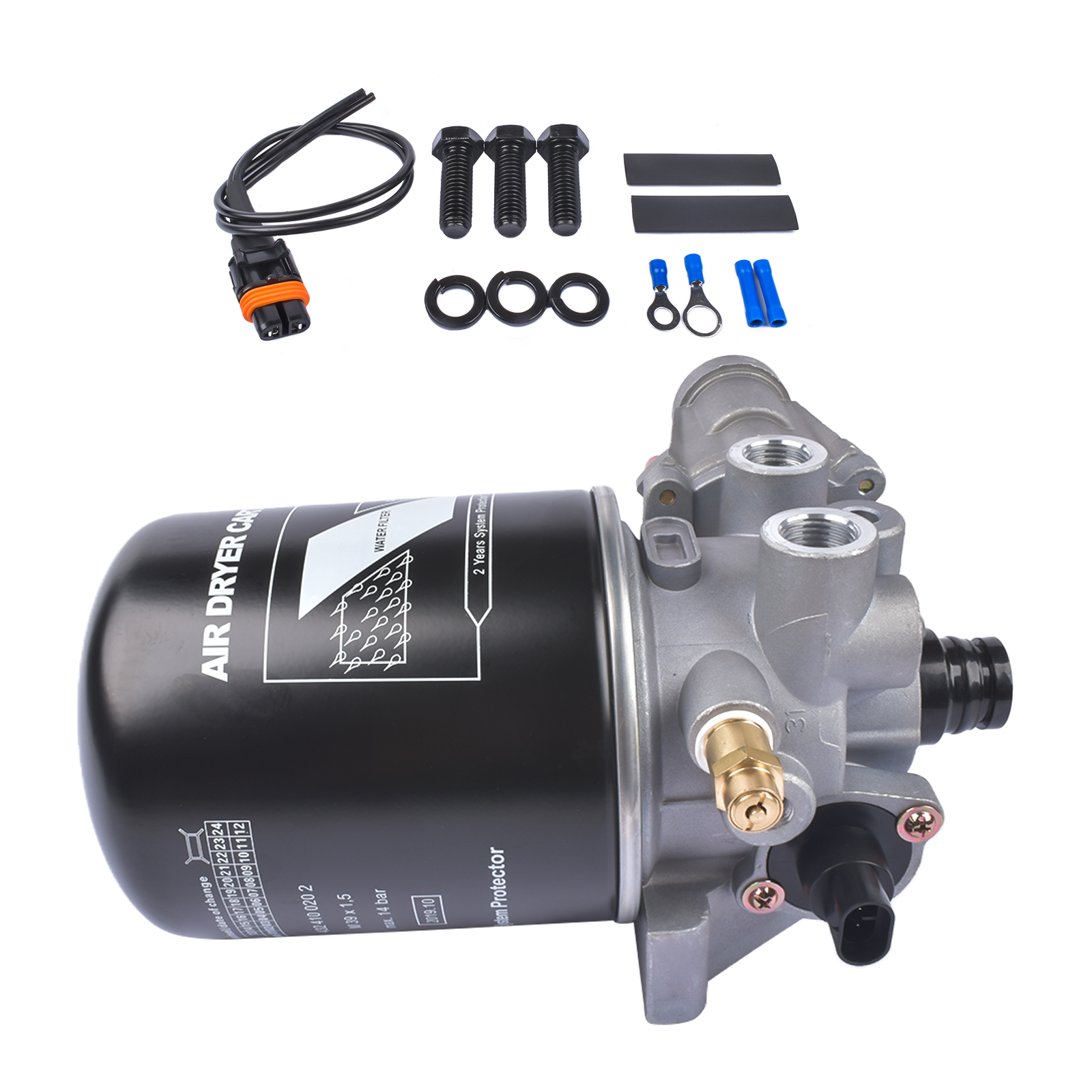 12V Air Dryer for Meritor-Wabco System Saver 1200 Series, Volvo, Kenworth, Peterbilt 379, Cascadia Or Other Trucks