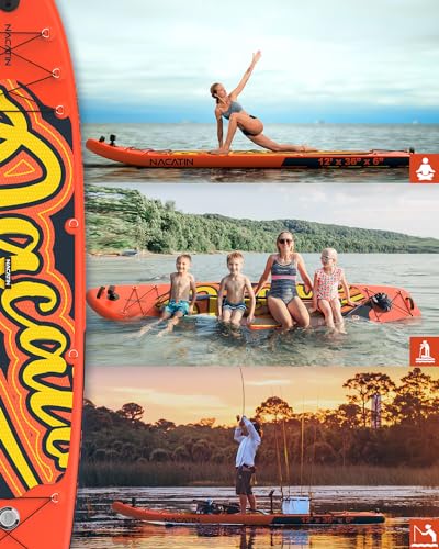 Inflatable Stand Up Paddle Board 12' with Kayak Seat & Dual Paddles &ndash