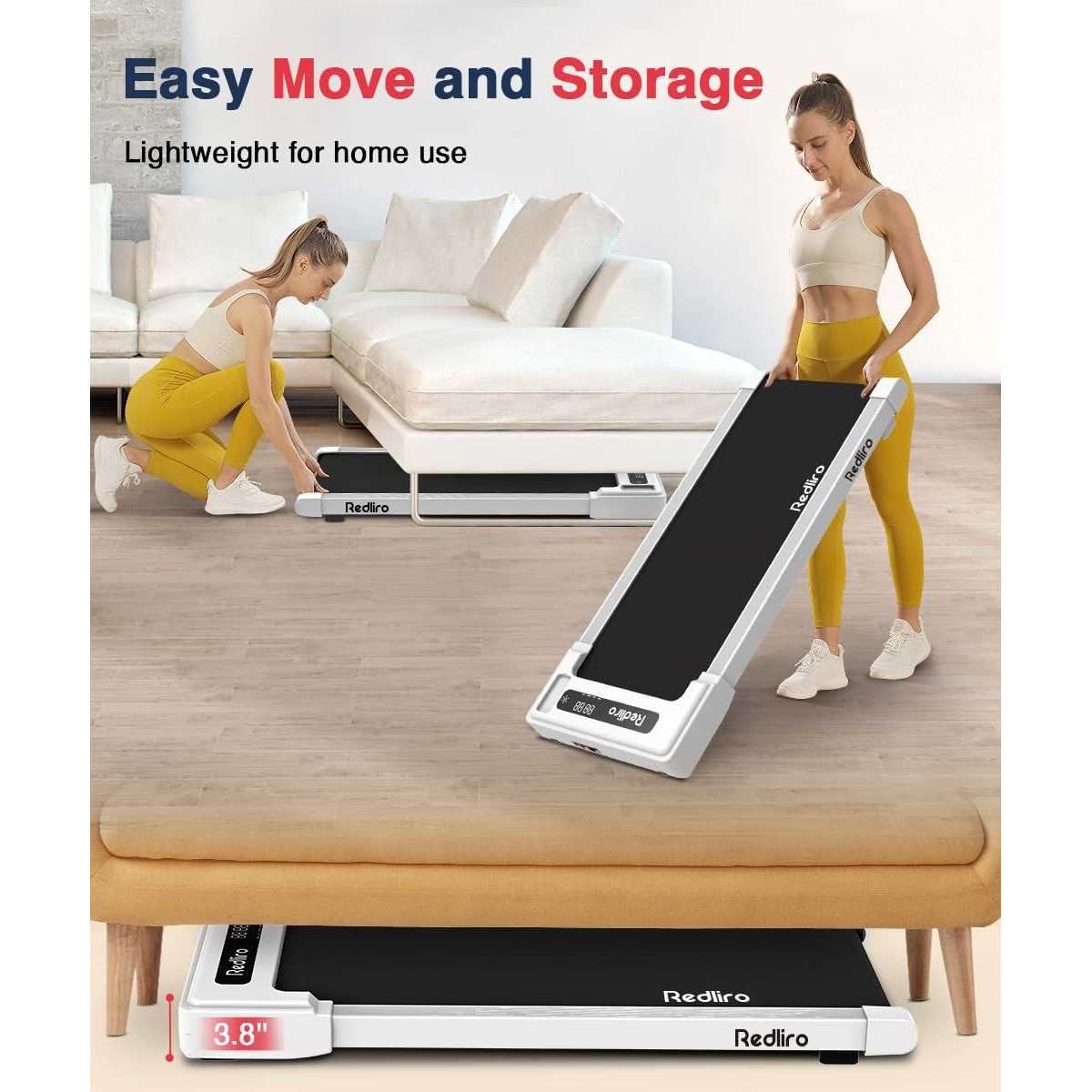Redliro Walking Pad Under Desk Treadmill 265lbs 2.25hp Running Machine for Home Office - Sports Supplies Online Store
