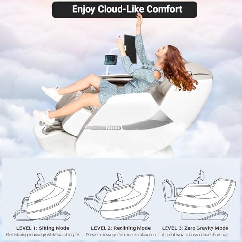 2025 Massage Chair Full Body, Zero Gravity SL-Track Shiatsu Massage Recliner Chair with Heat, AI Control, Body Scan and Calfrest Extension