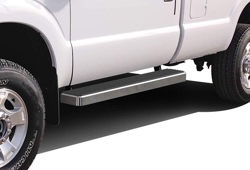 APS iBoard Running Boards 5in Black Compatible with Ford F250 F350 Super Duty 1999-2016 Regular Cab (Nerf Bars Side Steps Side Bars)