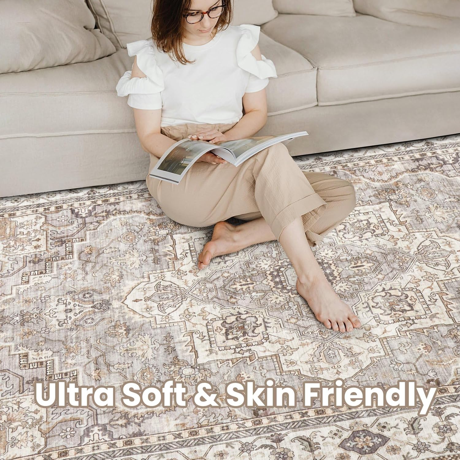 Washable Area Rugs for Living Room
