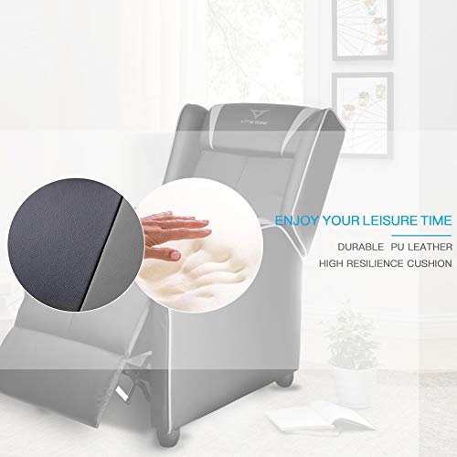 VITESSE VIT Gaming Recliner Chair Racing Style Single PU Leather Sofa Modern Living Room Recliners Ergonomic Comfortable Home Theater Seating, Blue.