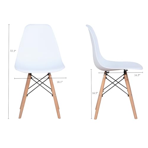5-Piece Round Dining Table Set for 4 Small Kitchen Table Chairs Set of 4 31.5'' Dining Room Table Set Dinner Table for 4 Mid-Century Modern Dinning