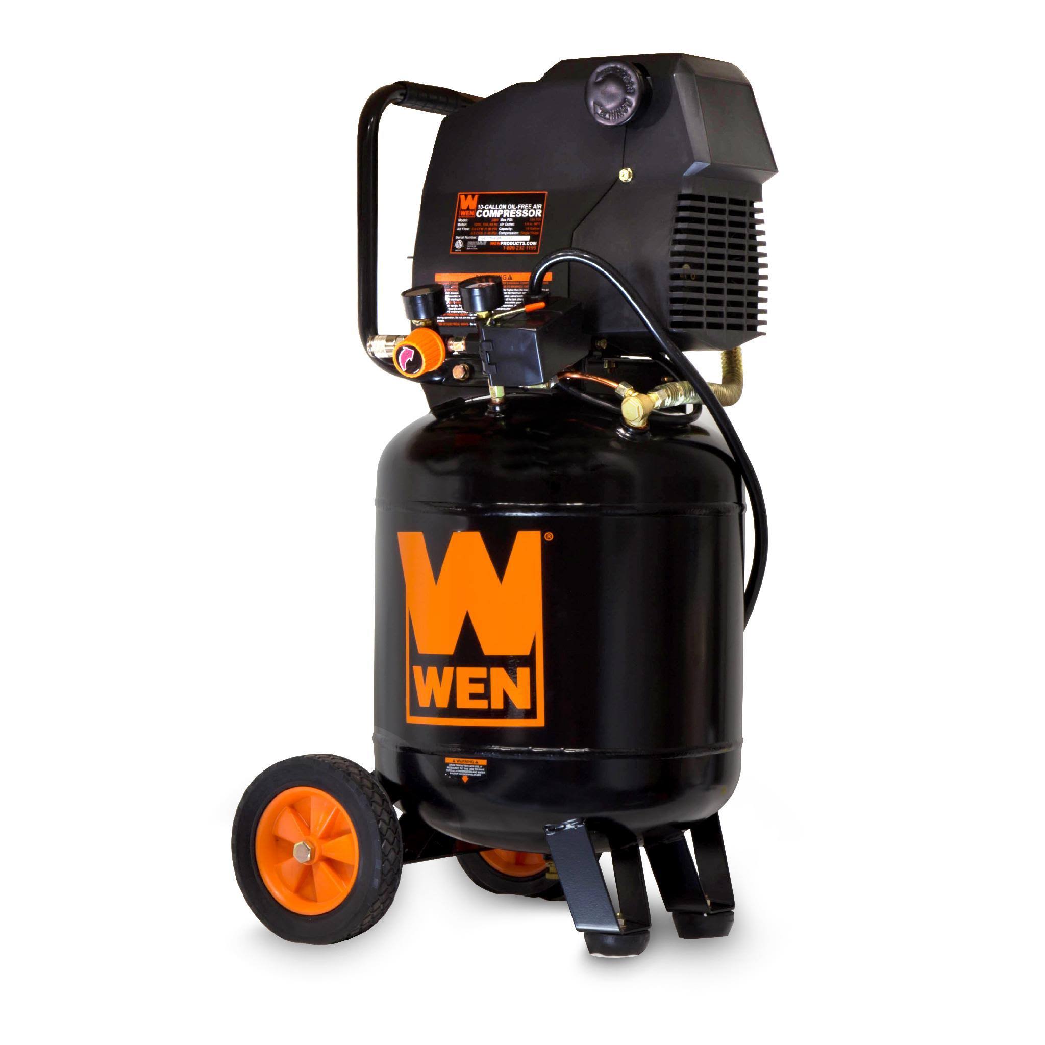 WEN 2289 10-Gallon Oil-Free Vertical Air Compressor