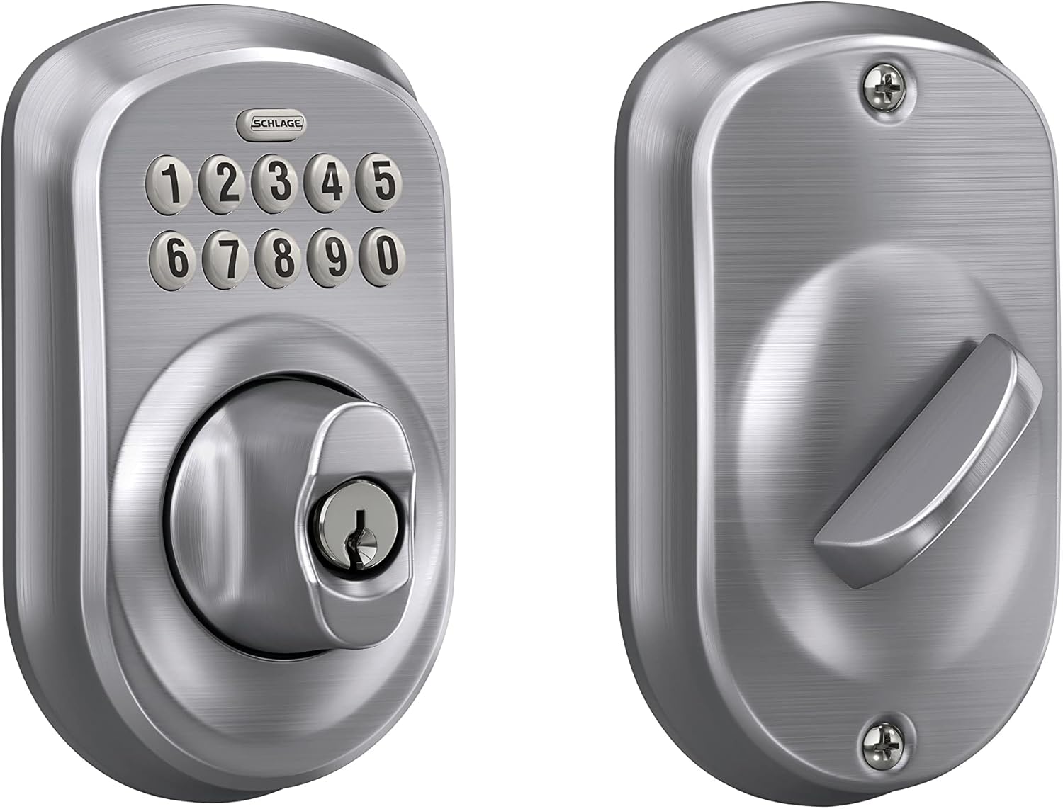 Schlage BE365 V CAM 716 Camelot Keypad Deadbolt, Electronic Keyless Entry Lock, Aged Bronze