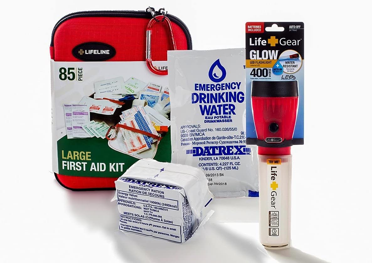 First My Family All-in-One 2 Person, 72 Hour Emergency Survival Kit for Fires, Earthquakes, Hurricanes, Floods, Tsunami and Other Disasters