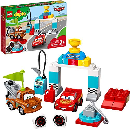 LEGO DUPLO Disney and Pixar Cars Lightning McQueen's Race Day 10924 Toddler Toy with Lightning McQueen and Mater