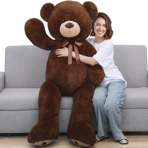 Tezituor Giant Teddy Bear 6ft Stuffed Animals - “I Love You”Red Heart Jumbo Human Size Teddy Bear for Girlfriend,Boyfriend,Wife,Lover-Birthday