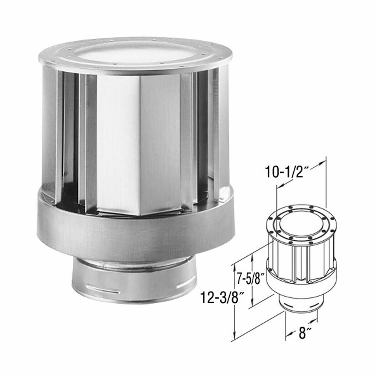 Duravent 5x22 x 8x22 DirectVent Pro High-Wind Vertical Termination Cap 58DVA-VCH