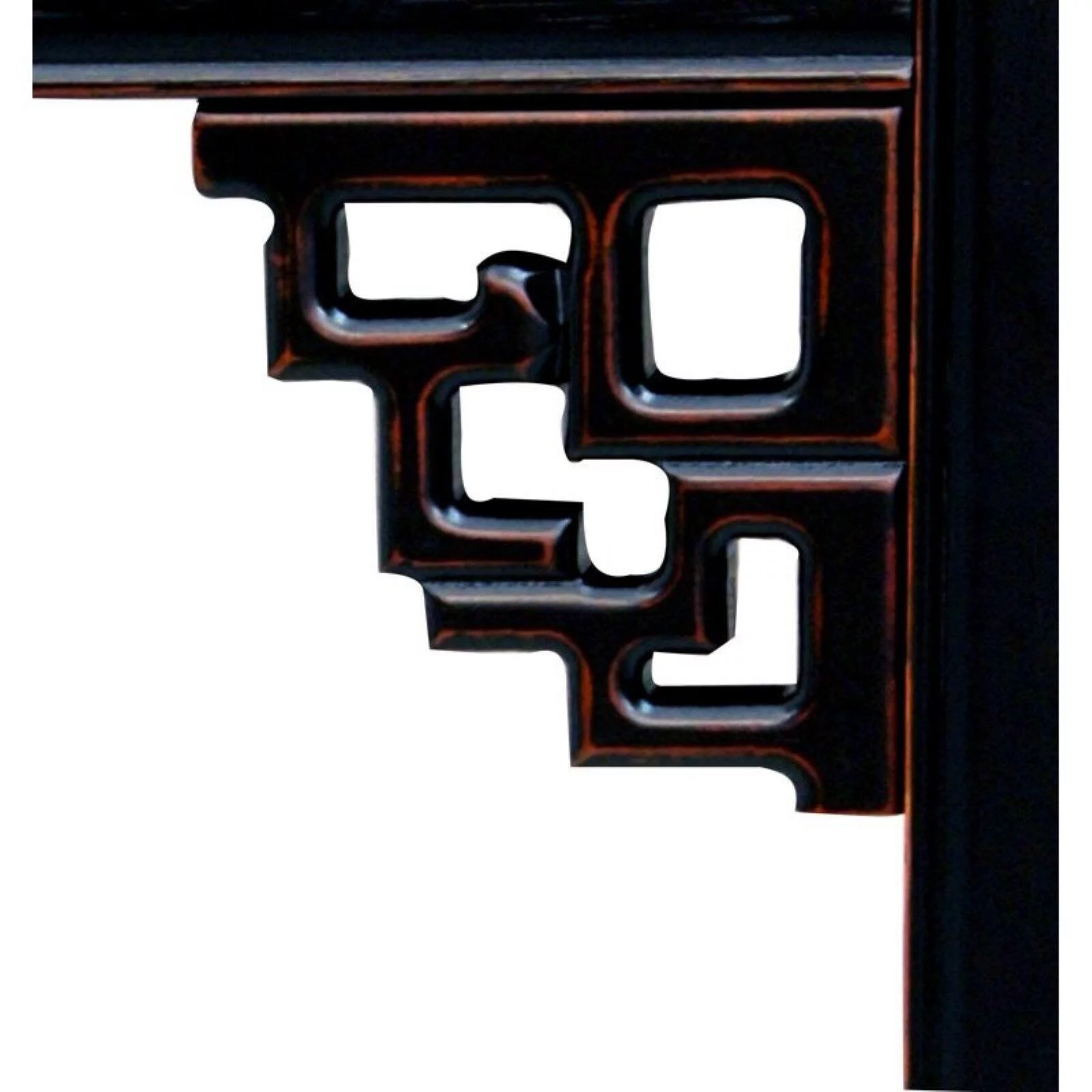 Oriental Furniture Rosewood Square Ming Table, Two-tone