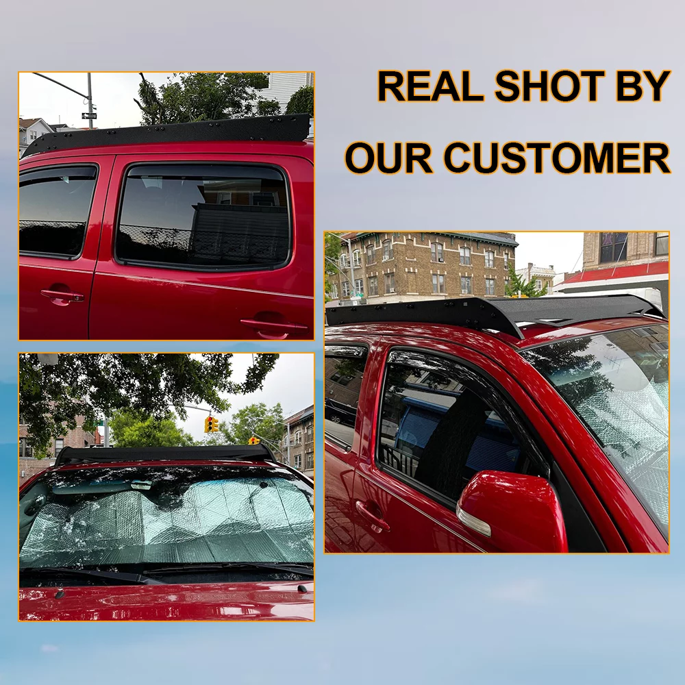 Kojem Top Roof Rack for 2005-2022 Toyota Tacoma 2 Gen 3 Gen Double Cab Luggage Cargo Carrier Basket Steel