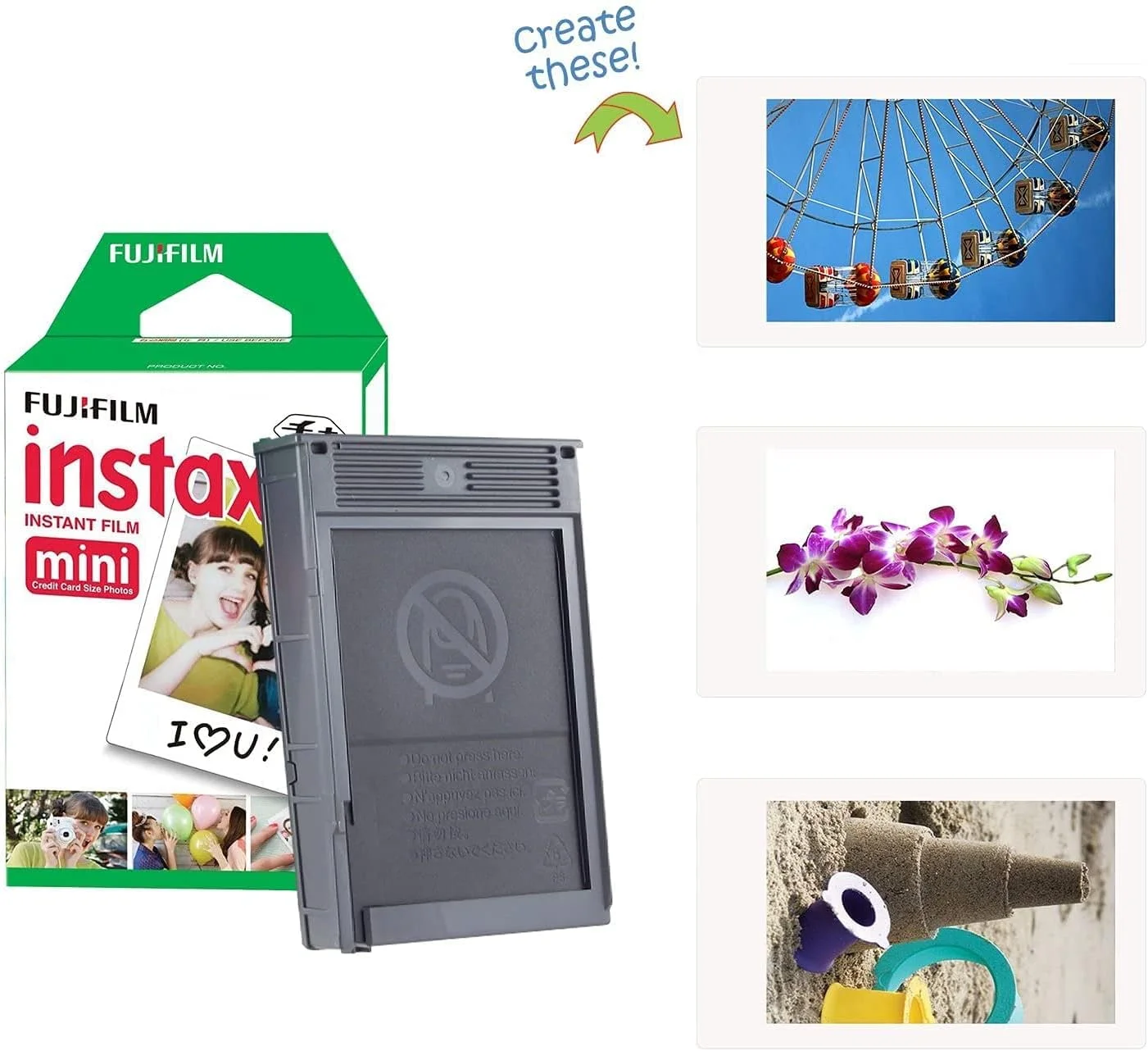 Fujifilm Instax Mini 11 Instant Camera with 40 Film Sheets, Shutter Accessories & Photo Album, Charcoal Gray