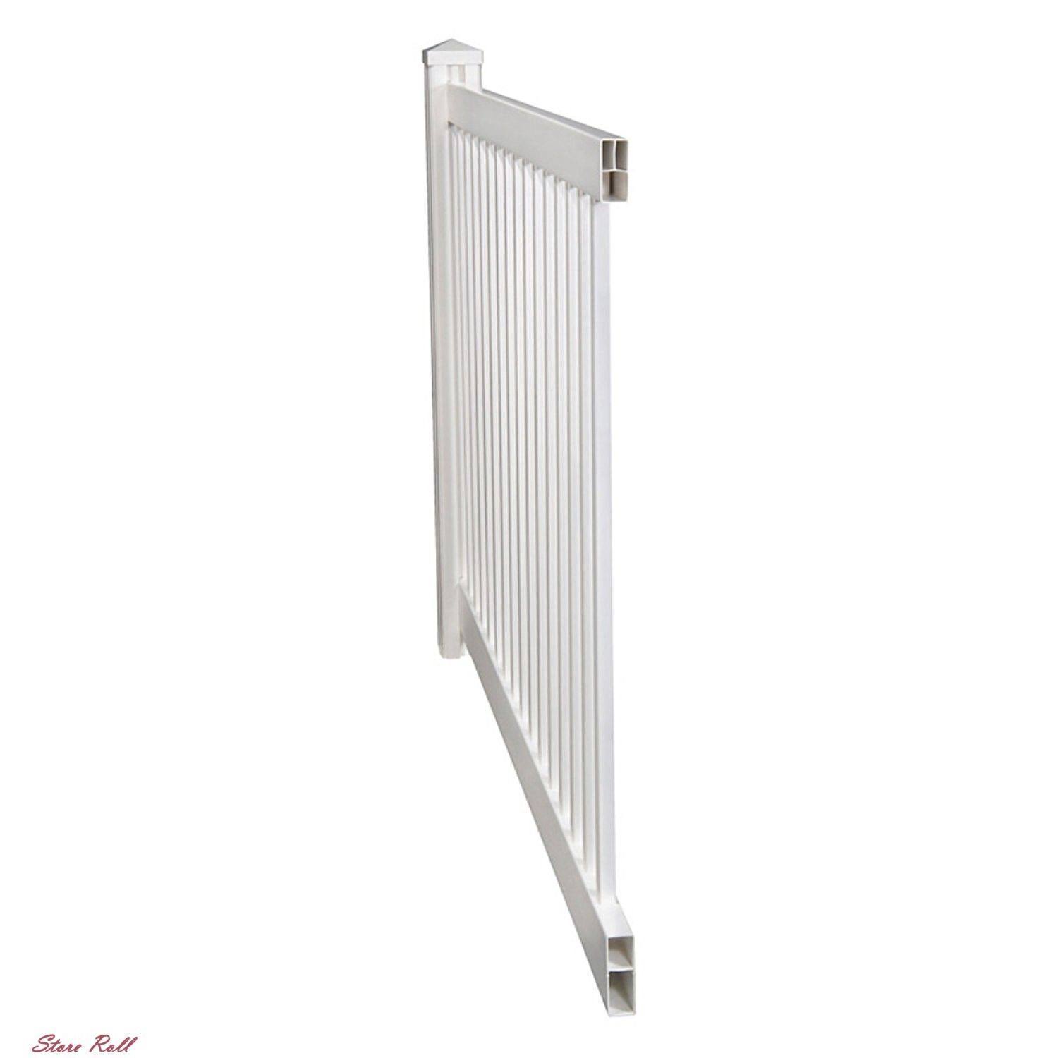 4 ft. H x 7 ft. W Premium Vinyl Yard and Pool Fence Panel with Post and Cap