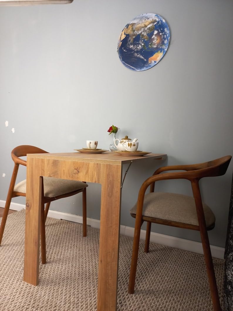 Wall Mounted Folding Table, Framed Folding Table, Foldable Kitchen Table, Space Saving Dining Table, Murphy Desk, Customizable Table
