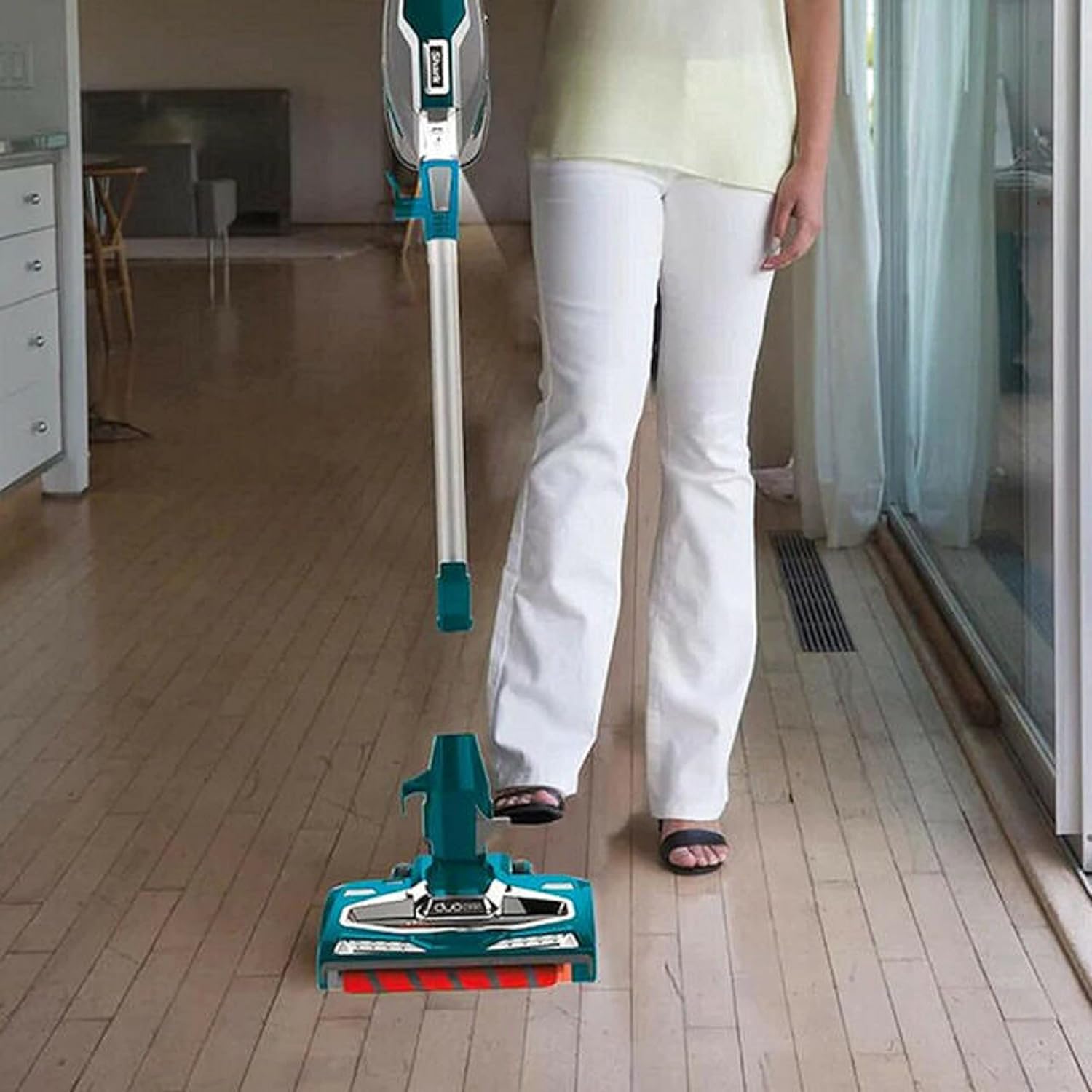 Shark Rocket DuoClean Ultra-Light Corded Bagless Carpet and Hard Floor with Hand Vacuum, Blue, Green (Renewed)