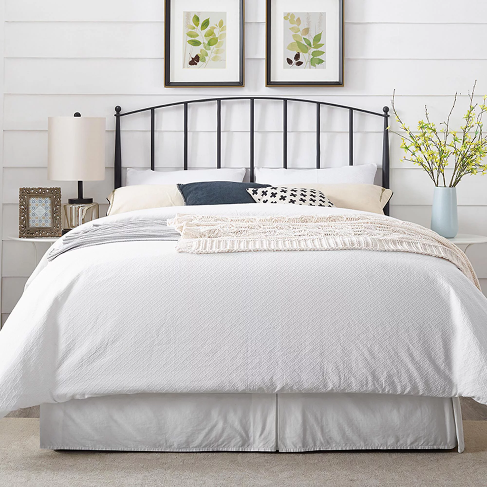 Crosley Furniture Whitney Full Queen Metal Spindle Headboard in Black