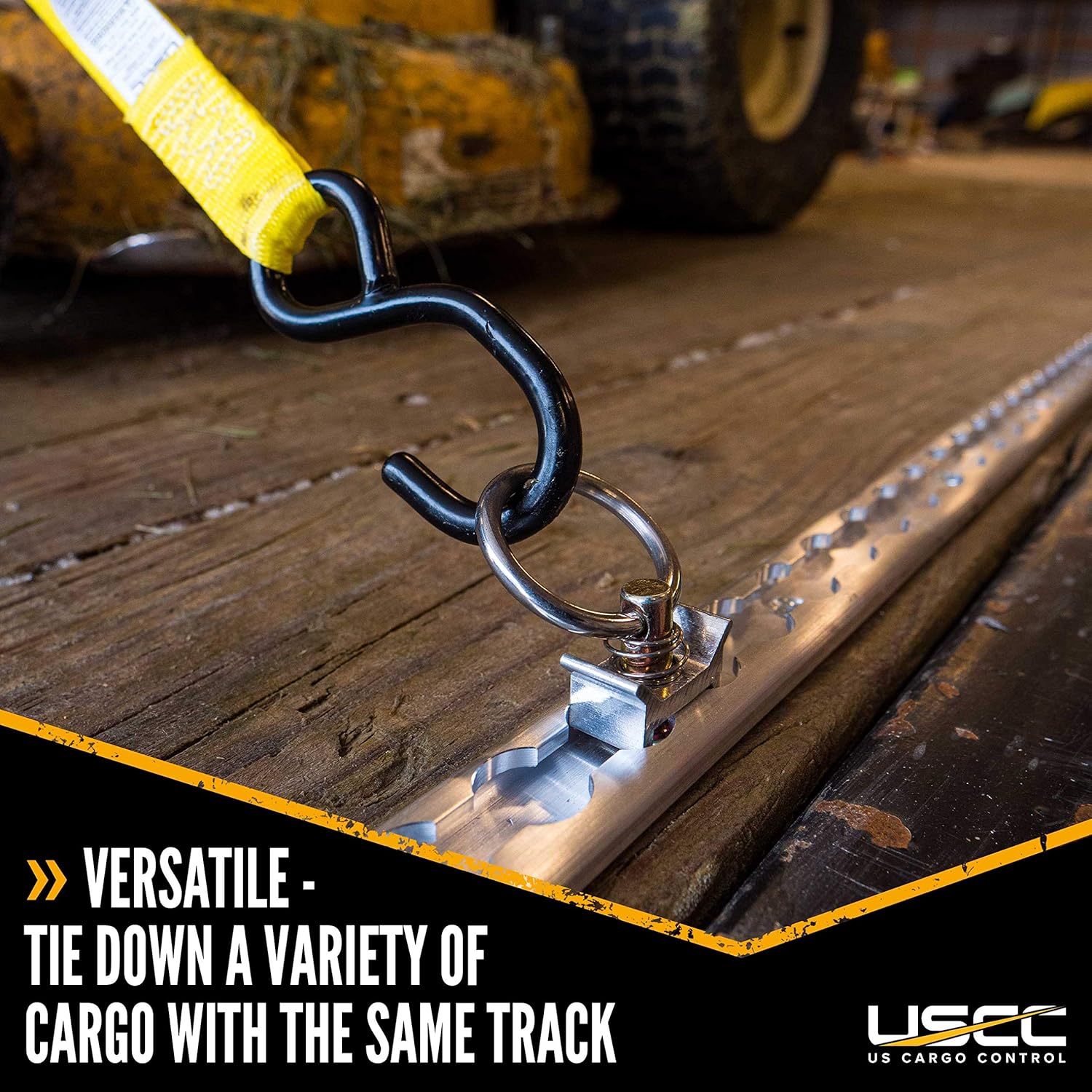 US Cargo Control Ancra 6 Foot Airline Style L Track – Heavy Duty Grade 6351 Aluminum – Secure Motorcycles, ATVs, Utility Tractors, Dirt Bikes