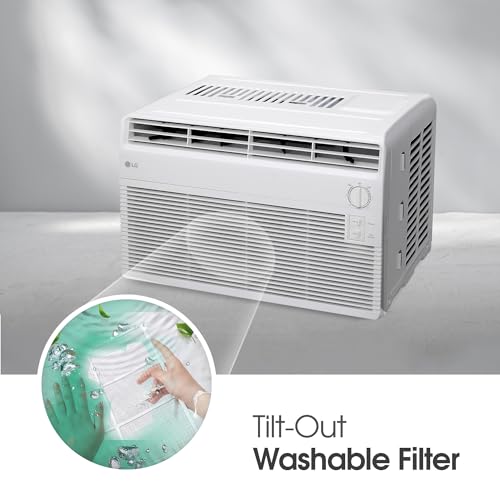 LG LW5024X Window Air Conditioner, for Small Room (150 Sq.Ft), Quiet Operation, 115V, 5,000 BTU, White