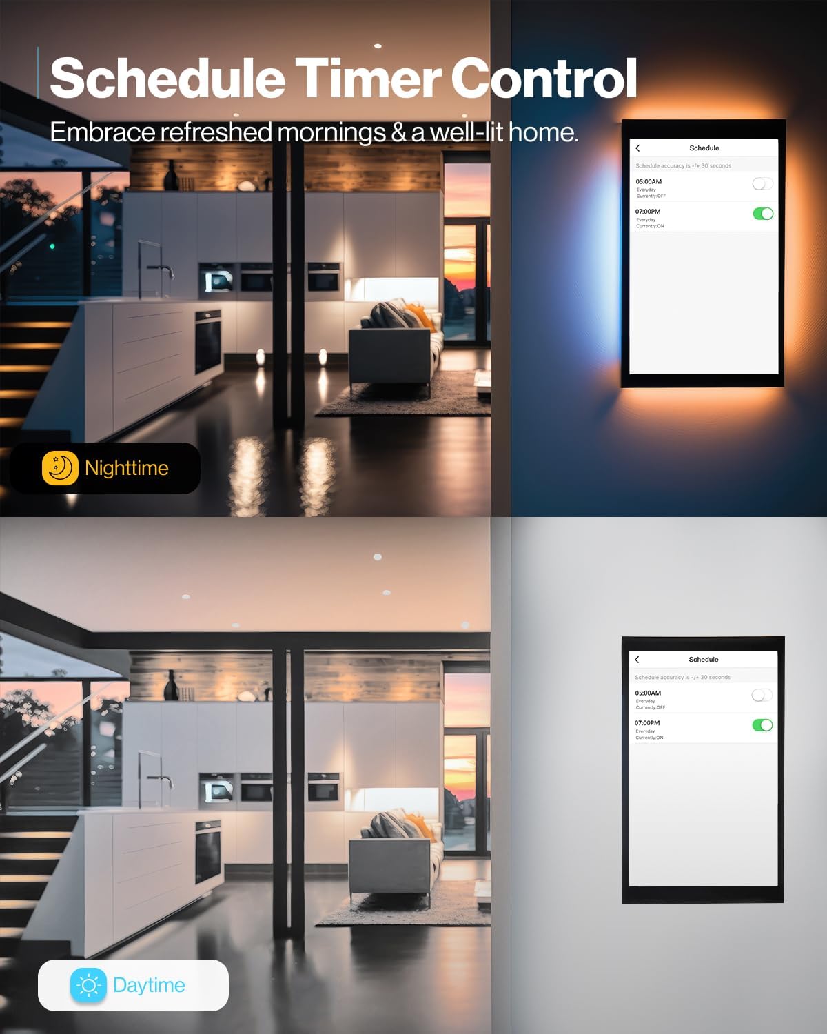 Sunco Lighting BR30 Alexa Smart Flood Light Bulb, Color Changing LED Recessed WiFi Bulb 8W, RGB CW, Dimmable, 650 LM