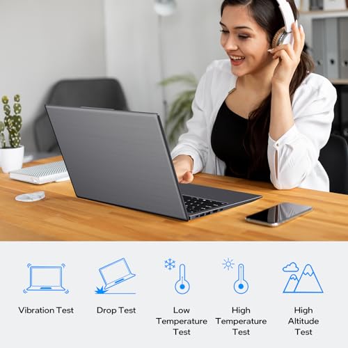 15.6-inch Windows 11 Laptop, 16GB RAM, 512GB SSD, FHD IPS Display Laptop Computer, Intel N5095 Quad Core, 2.4/5G WiFi, BT4.2 Backlit and Fingerprint