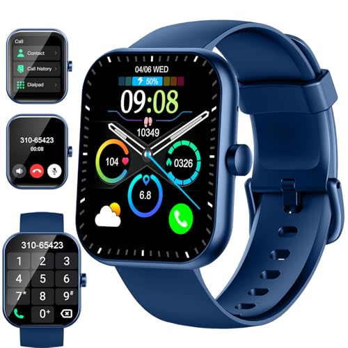 Smart Watch(Answer/Make Call), 1.96 HD Smartwatch for Men Women, 2025 New Fitness Watch with 112+ Sport Modes, Heart Rate, Sleep Monitor, Pedometer