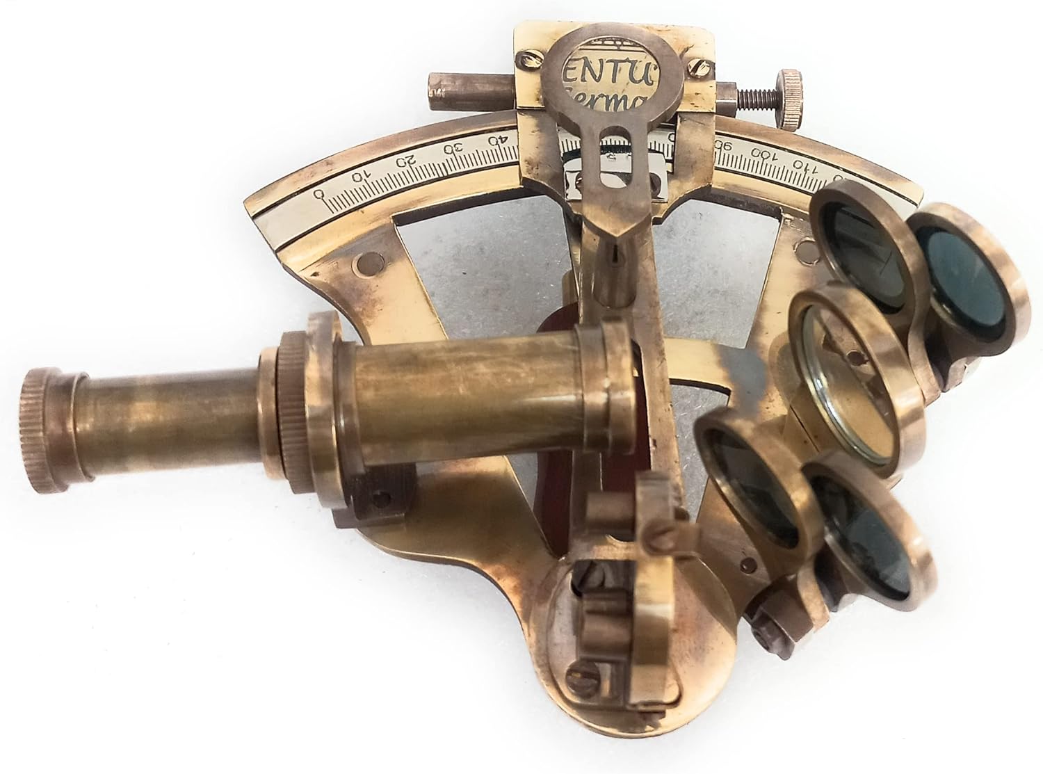 ALADEAN Marine Sextant | Vintage Navigation Instruments Antique Astrolabe | Ship Captain Nautical Brass Sextant Gift Box Pack of 2