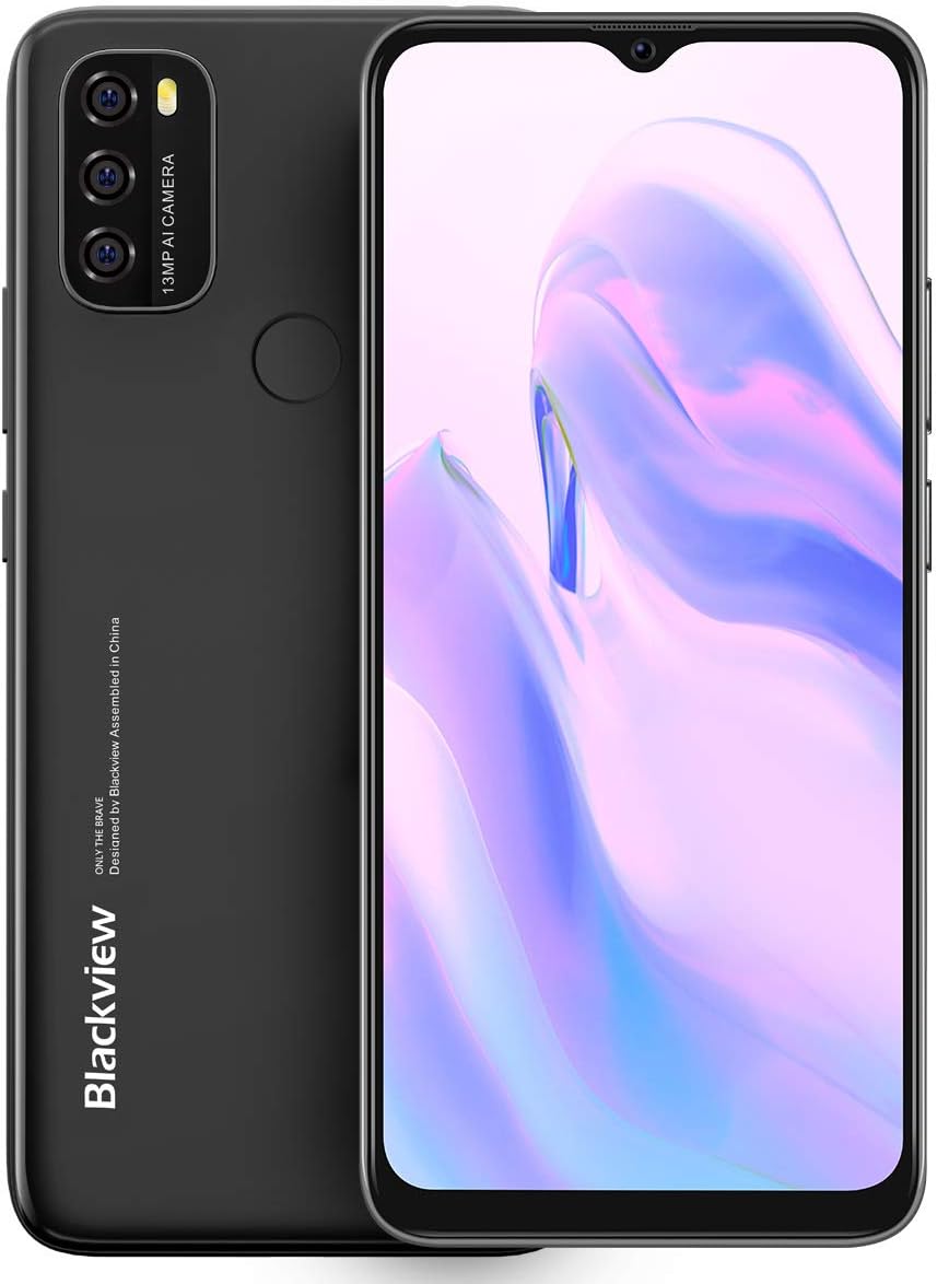 Unlocked Smartphone Blackview A70 6.5 Inch Android 11 Cell Phones 4G 3GB RAM+32GB ROM Face Unlock Dual SIM 5380mAh US Version Compatible for AT&T