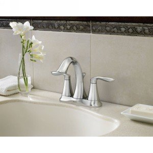 Moen Eva Oil-Rubbed Bronze Two-Handle Centerset Lavatory Faucet with Drain Assembly, Sink Faucet Bathroom 3-Hole for Standard 4-inch Countertop Setup