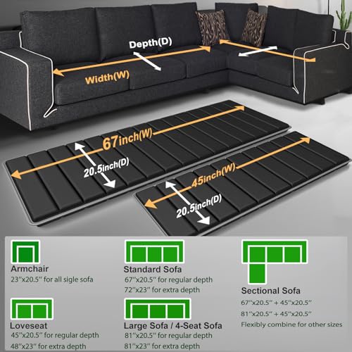 Heavy Duty Couch Cushion Support for Sagging Seat 20.5''x81'', Thicken Solid Wood Sofa Under Cushions Boards,Perfectly Fix and Protect Seat