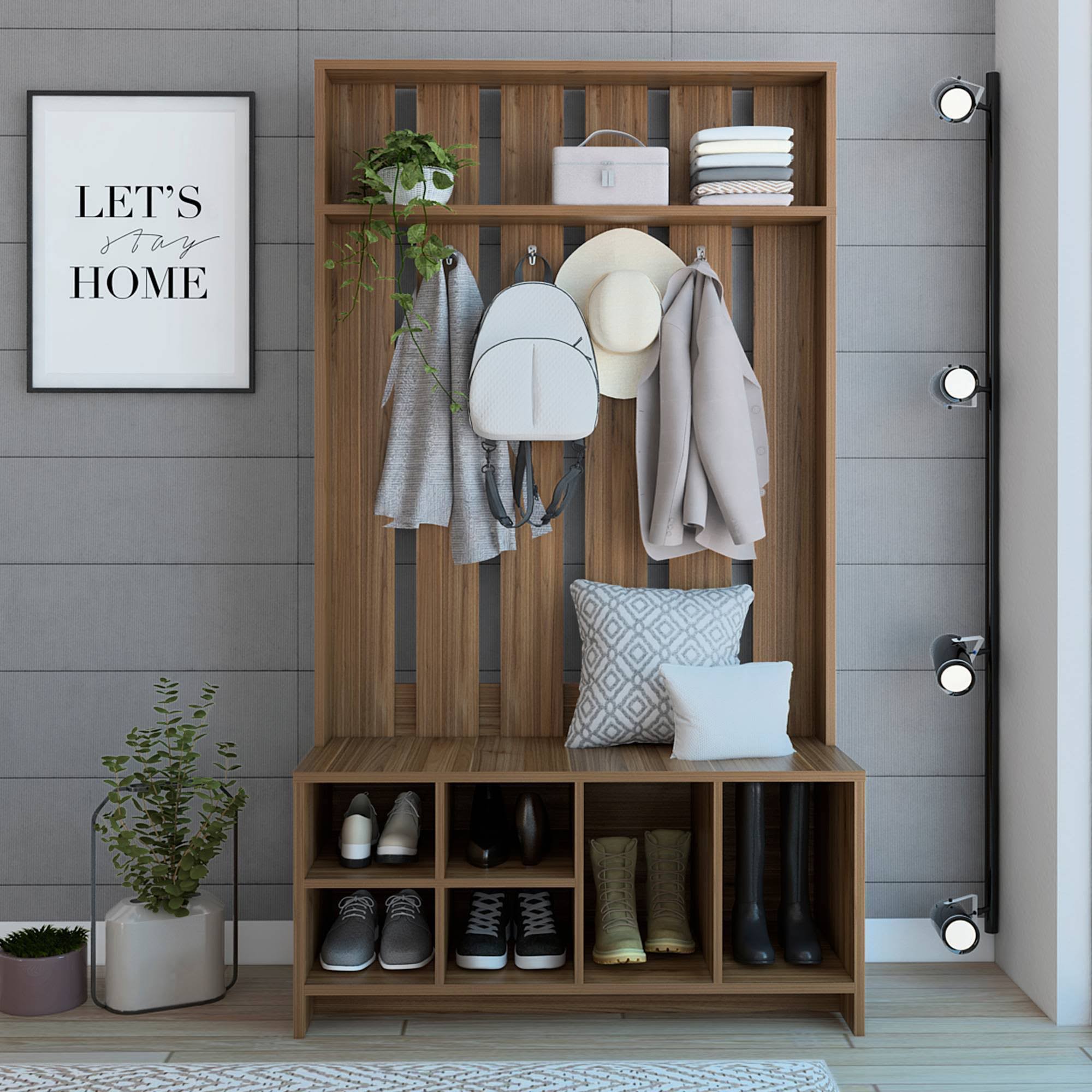 RST Brands Holbrook Hall Tree in Mahogany, Brown