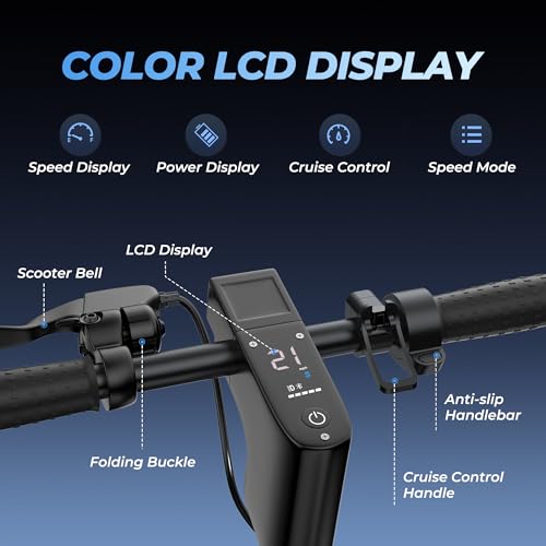 Electric Scooter, 10" /8.5" Solid Tires, 500W/350W Motor,19/22Mph, 22/28/52 Miles Long Range