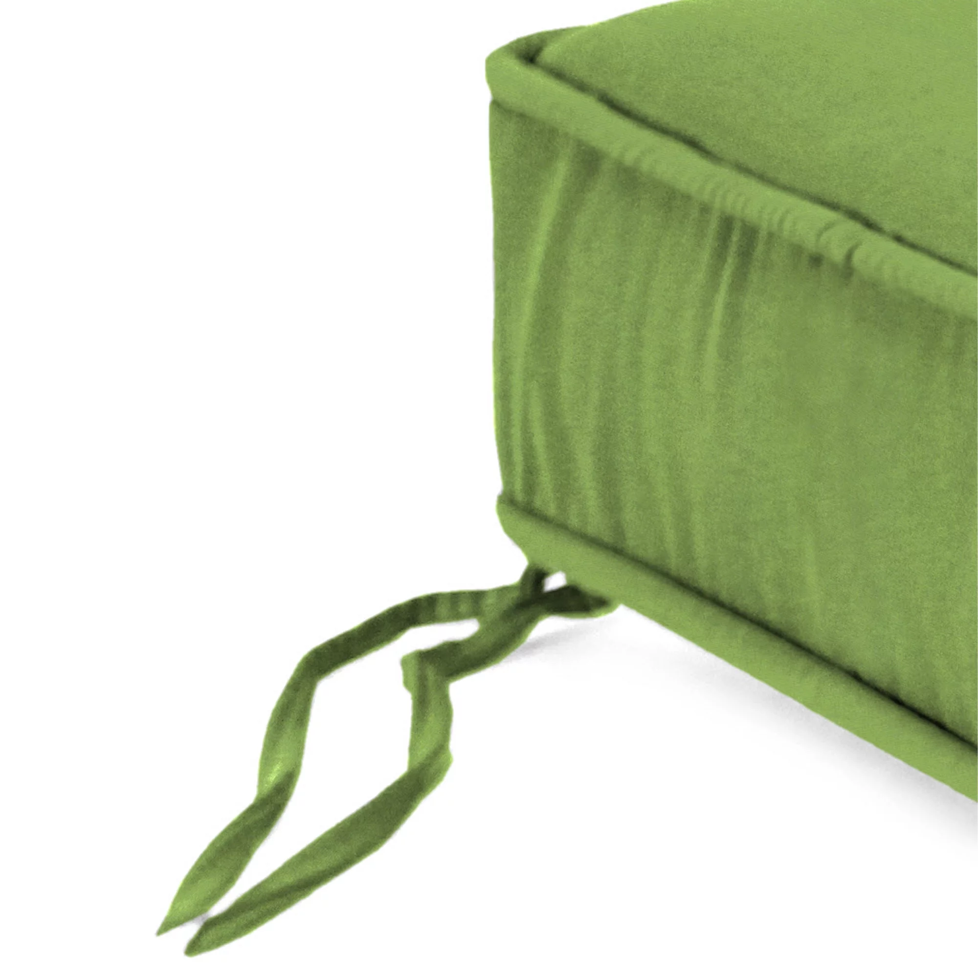 Jordan Manufacturing Sunbrella 22.5" x 22.5" Canvas Gingko Green Solid Square Outdoor Deep Seat Cushion with Ties and Welt