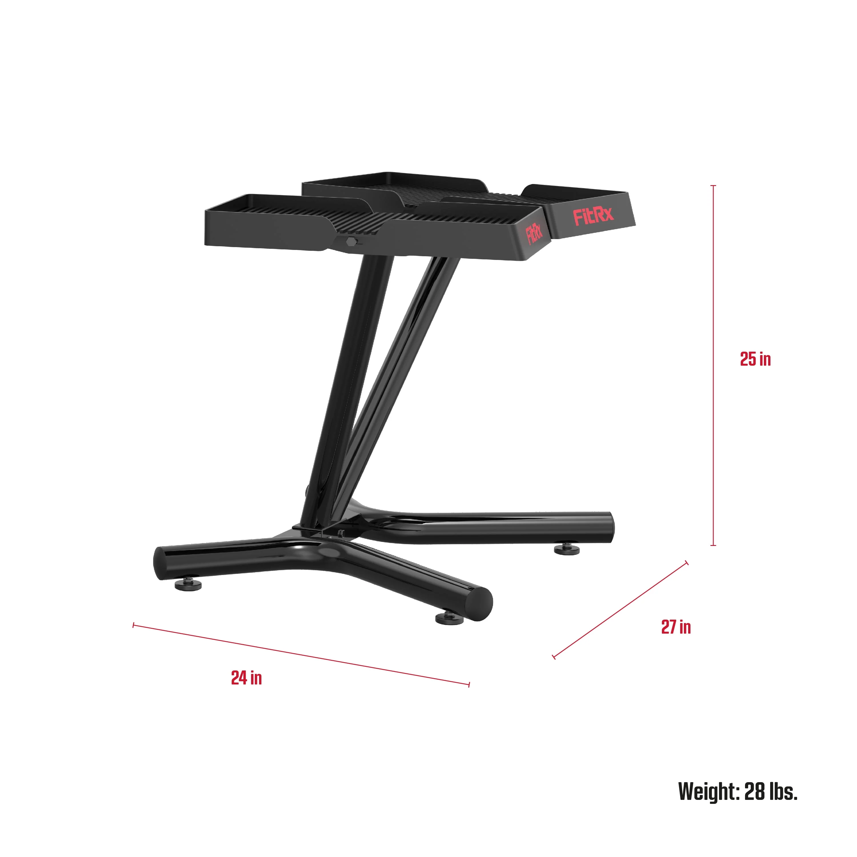 FitRx SmartRack Dumbbell Stand, Dumbbell and Kettlebell Weight Rack Stand for Home Gym