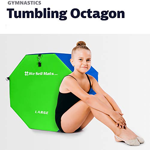 We Sell Mats Gymnastics Octagon Skill Shape Tumbling Mat, Somersault Backbend Trainer for Gymnastics, Cheerleading and Martial Arts
