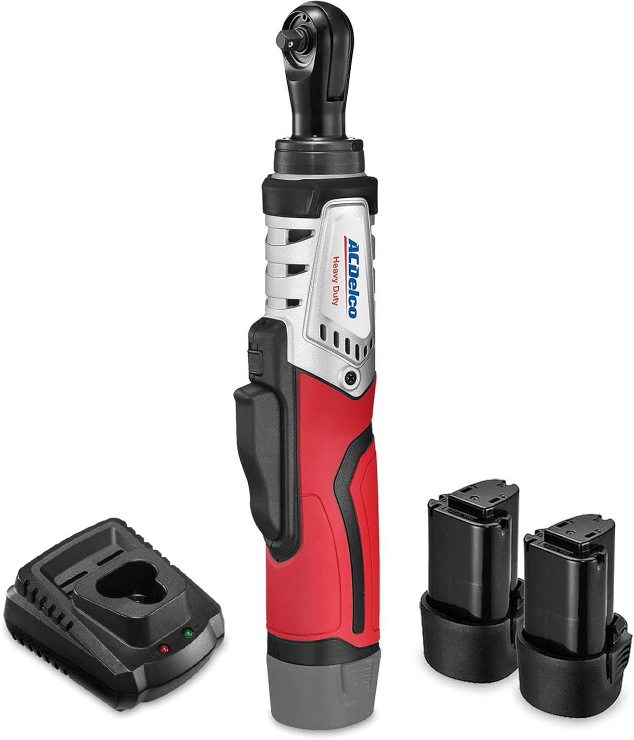 ACDelco Brushless 1/4-Inch Ratchet Wrench Li-Ion 12V Cordless, 45 Ft-lbs Max Ratchet Wrench Tool Kit, 2 Battery & Charger Included, G12 Series