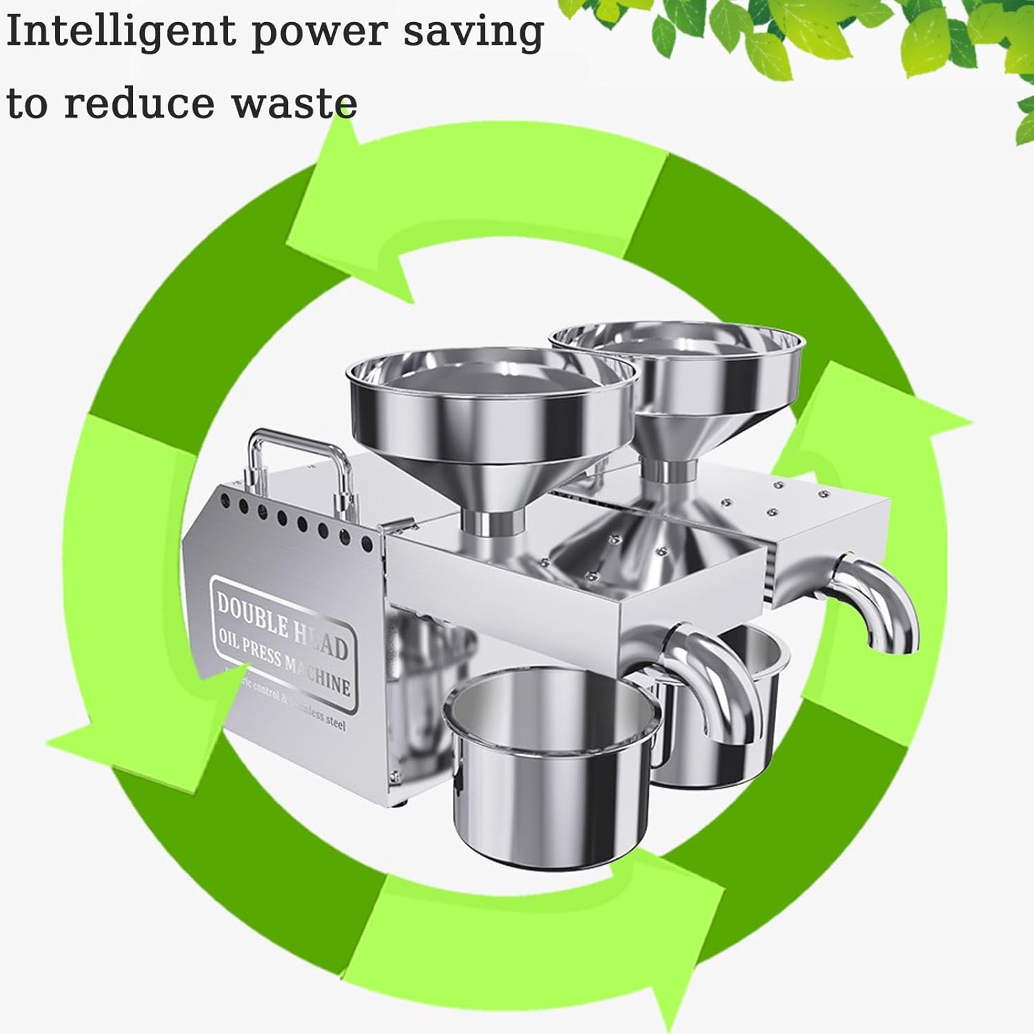 1500W Oil Press Machine with Double Oil Outlets