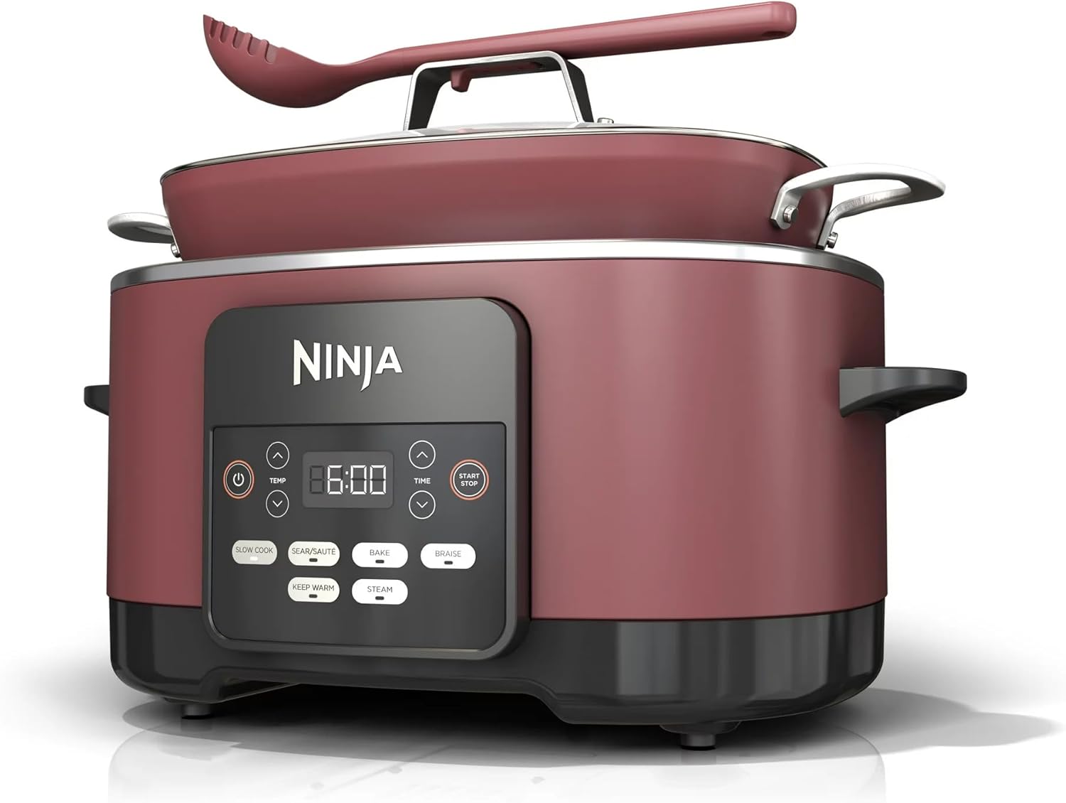 Ninja MC1000 Foodi Possible Cooker PRO 8.5 Quart Multi-Cooker, with 8-in-1 Slow Cooker, Dutch Oven, Steamer, Glass Lid Integrated Spoon, Nonstick