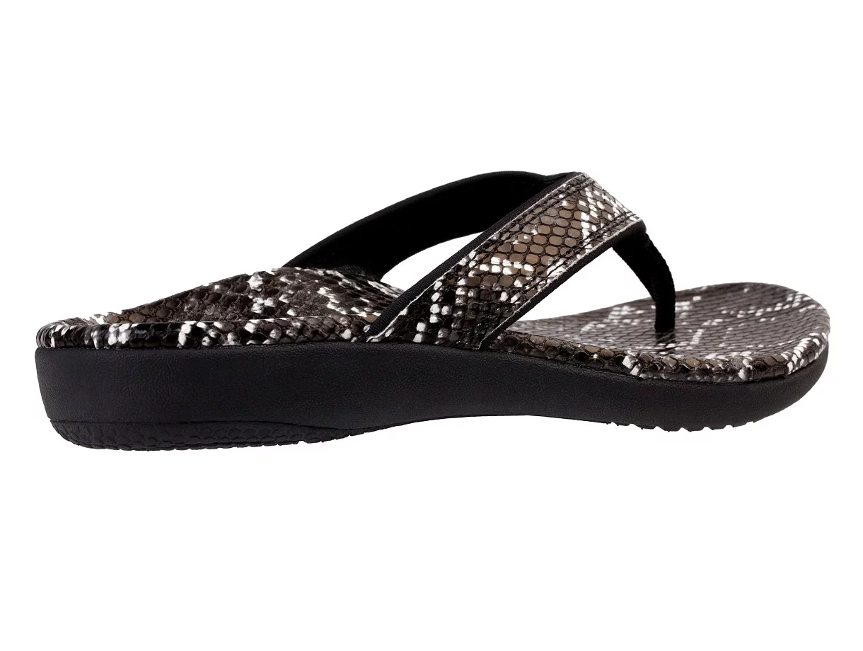Spenco Yumi Nuevo Snake Women's Orthotic Thong Sandal - Curated Treasures Market