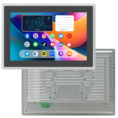 17 inch Android 11 Industrial Embedded Interactive Touchscreen Monitor, Capacitive Multi-Touch Tablet with Front IP65 Monitor, RAM 4G & ROM 32G