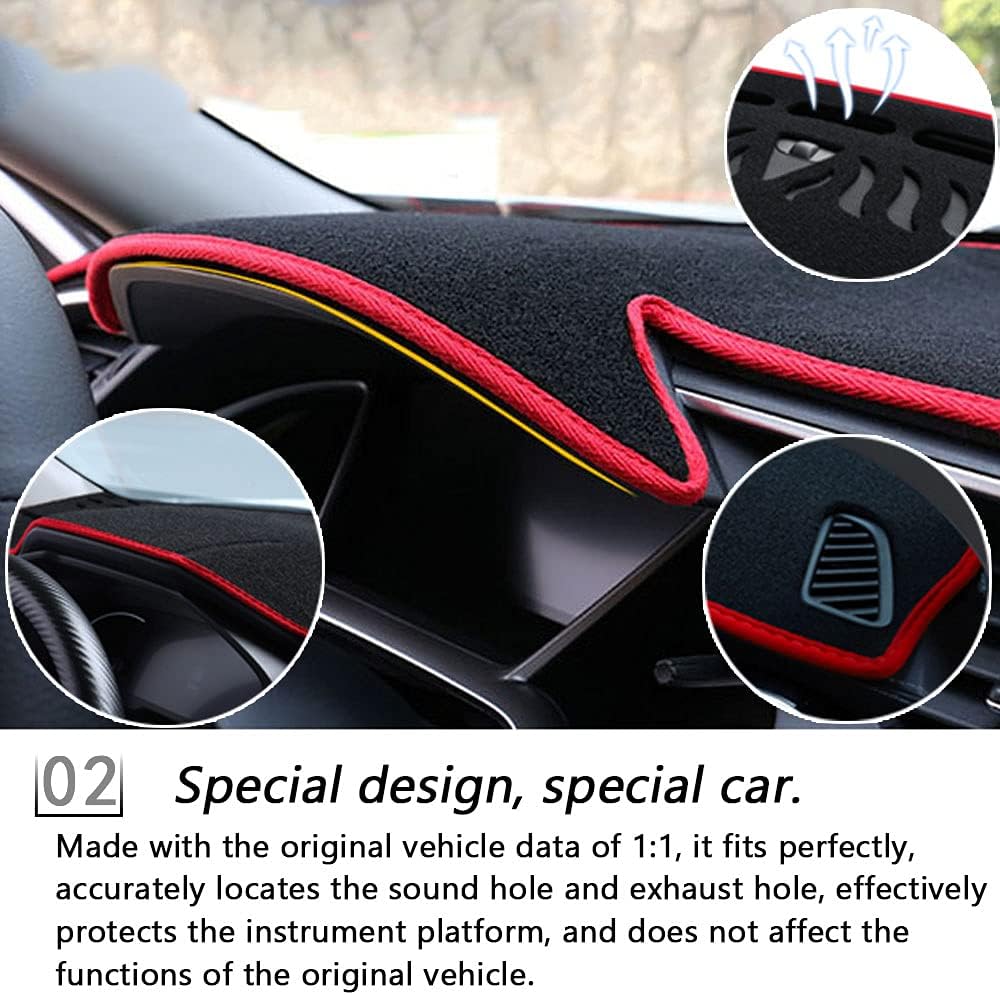 XHQ Dashboard Cover Mat Carpet Car Dash Board Interior Accessories for Toyota Highlander 4th Generation 2021 2022 Reduces Glare Eliminates Cracking