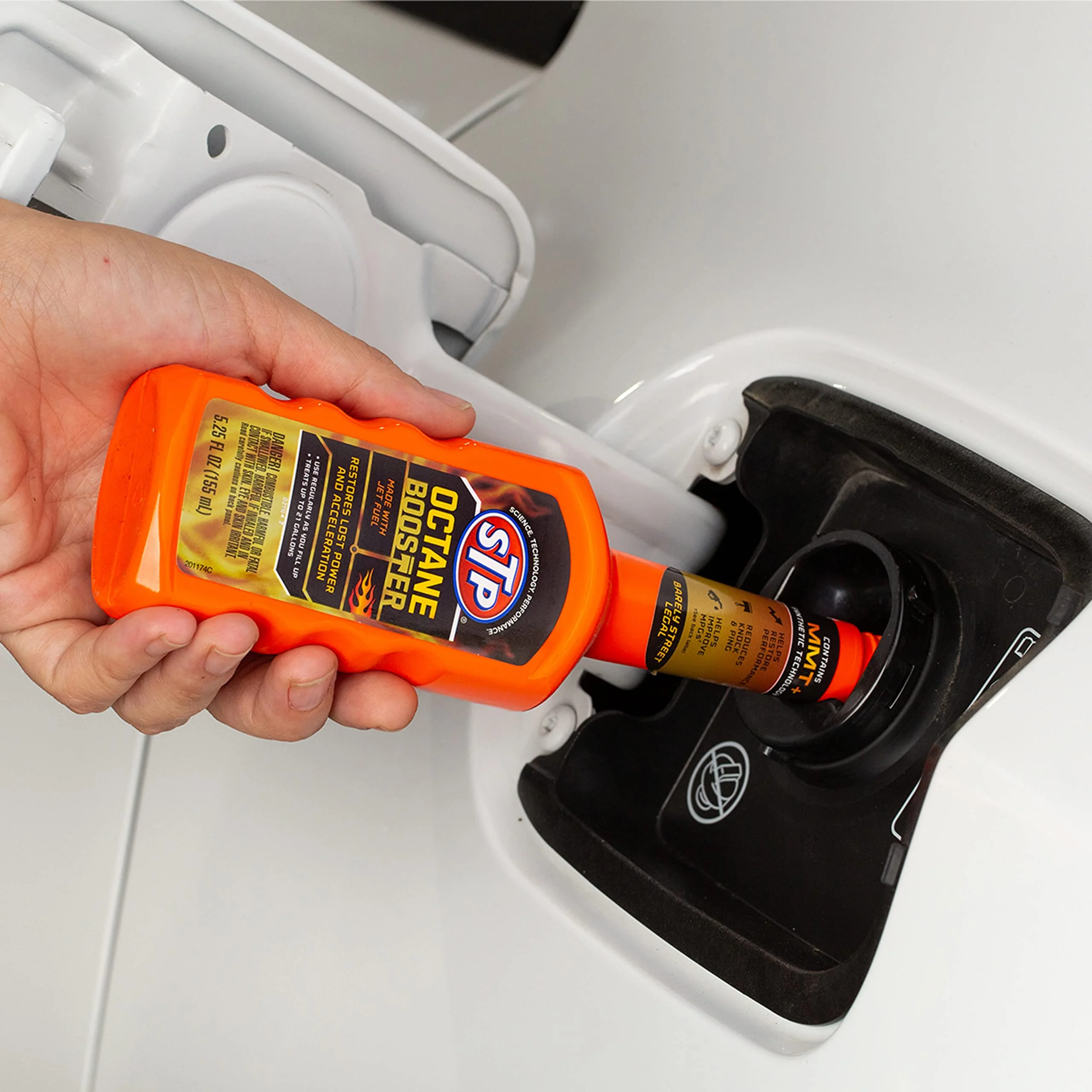 STP Octane Booster, Fuel Intake System Cleaner, Bottles, 5.25 Fl Oz, Pack of 12