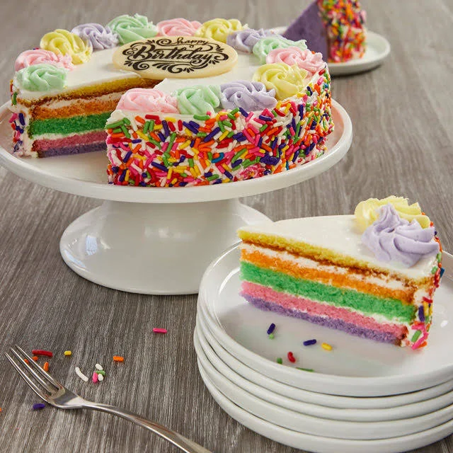 Bake Me A Wish Rainbow Cake - Delivery