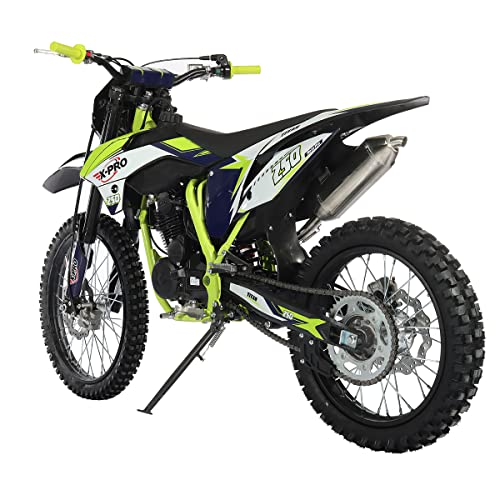 X-PRO 250cc Dirt Bike with LED Light Zongshen Engine Pit Bike Gas Dirt Bikes Adult Pitbike, Big 21"/18" Wheels!