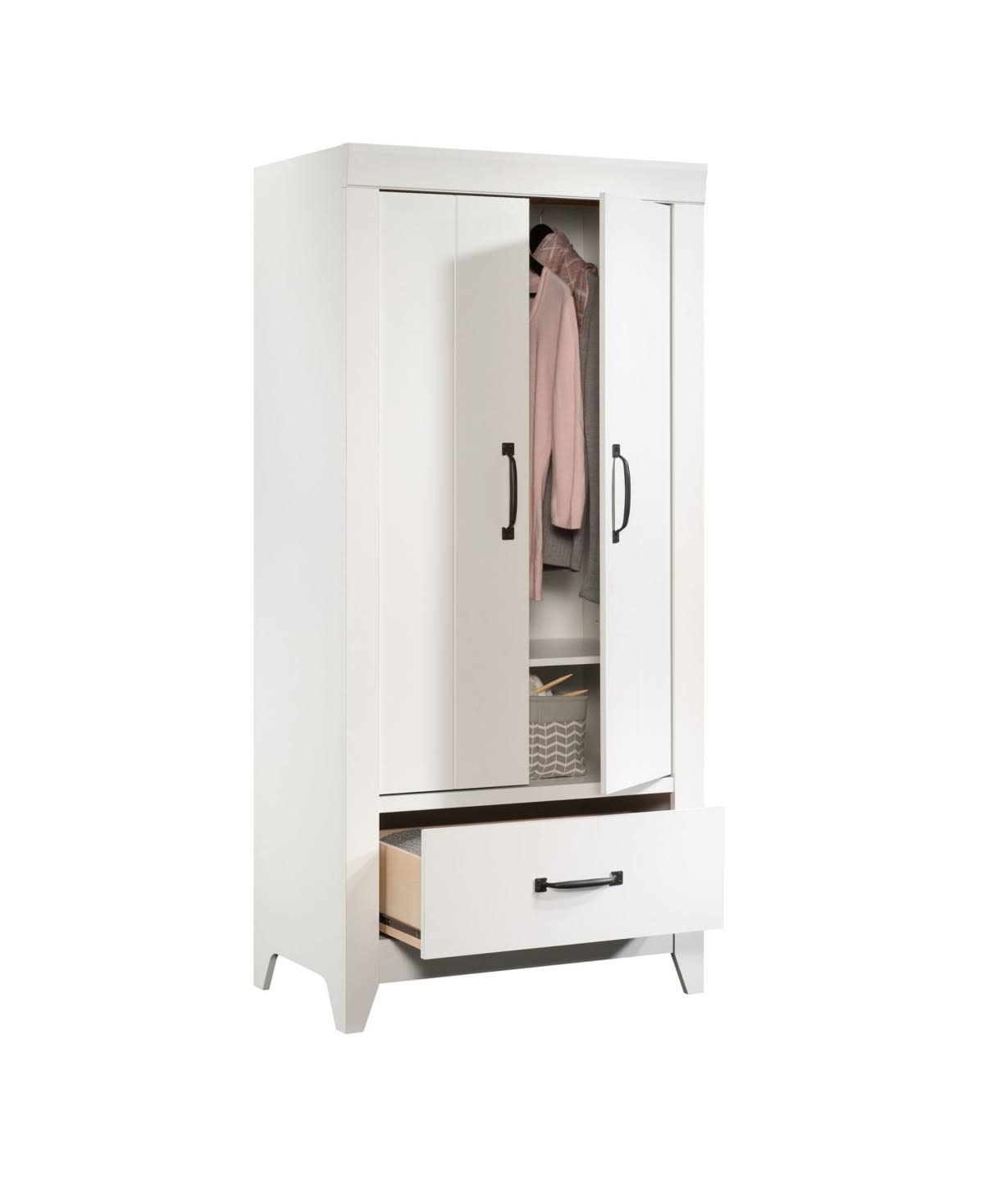Sauder - Adept Storage Wardrobe - Soft White
