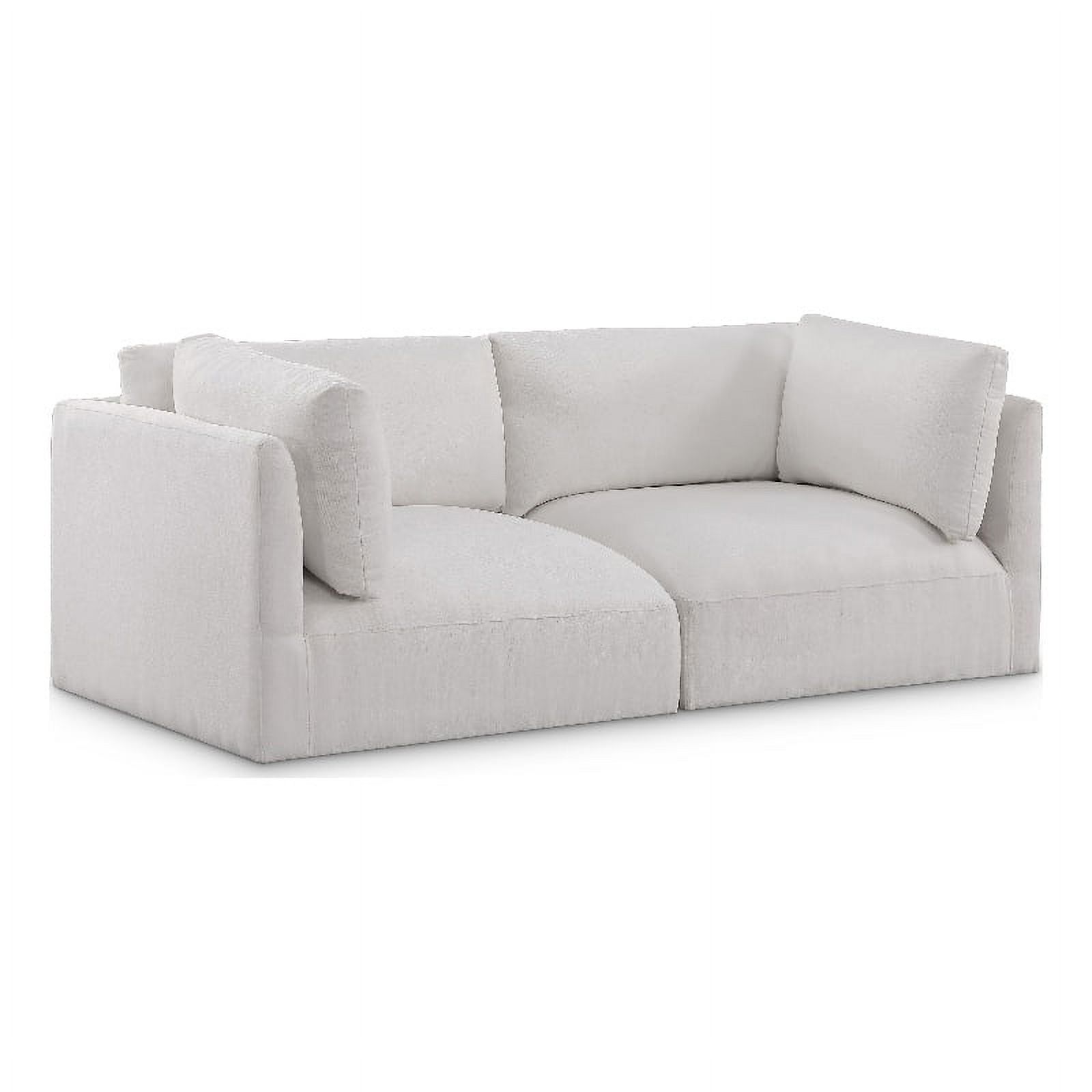 Meridian Furniture Ease Cream Fabric Modular Sofa